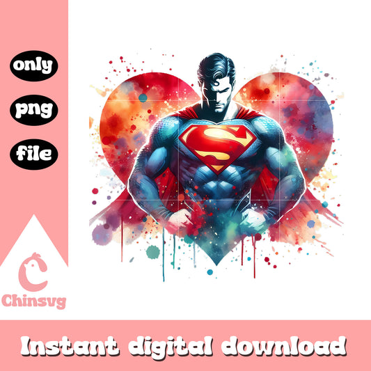 Heart shape superman character design png, marvel studios png