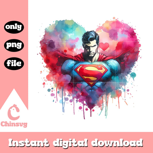 Heart shape superman hero design png, the marvel's avengers png