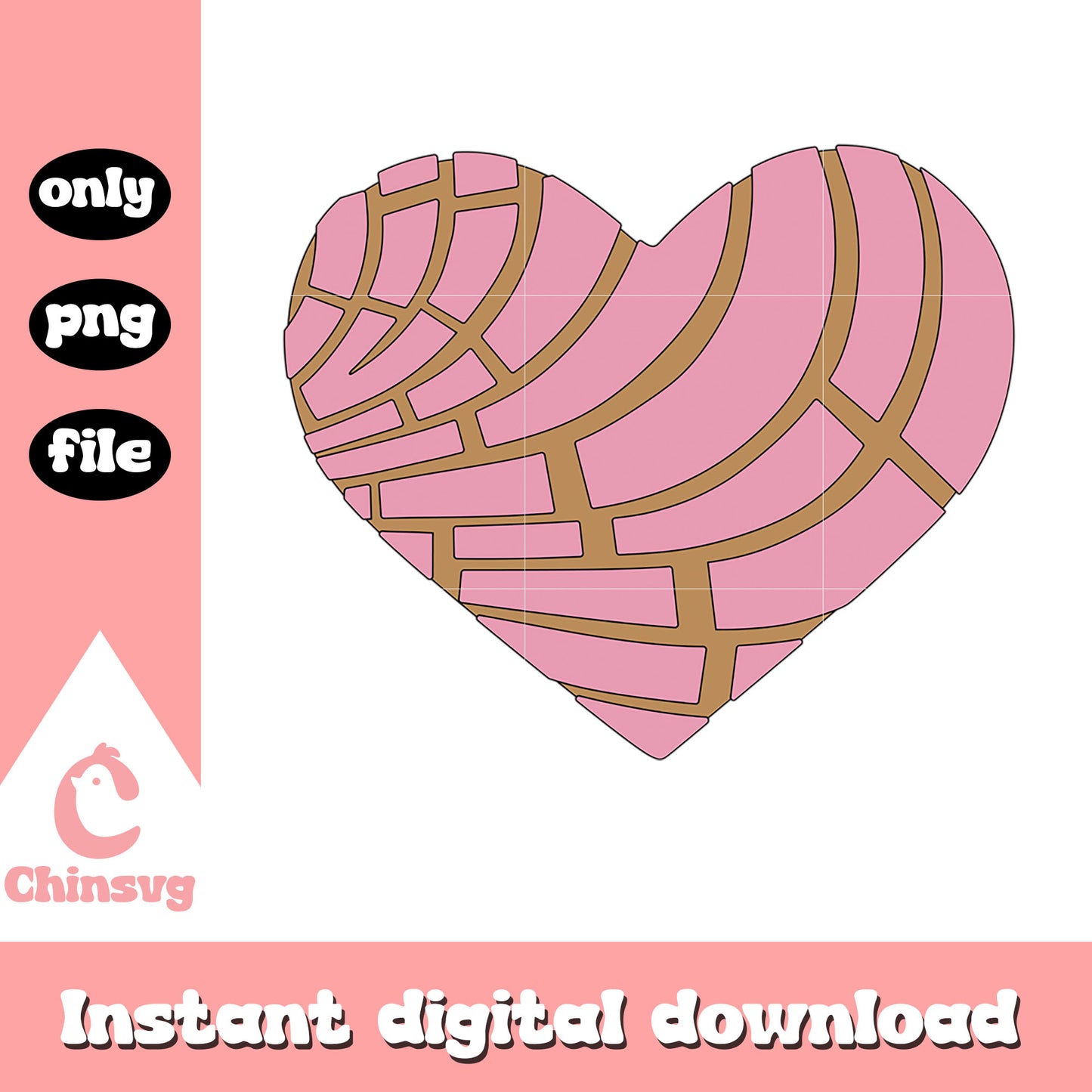 Hearts pink conchas valentine png, valentines day hearts​ png