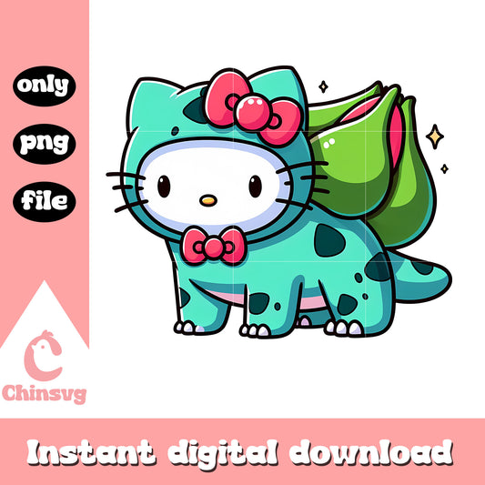Hello Kitty Bulbasaur png, hello kitty costume png, pokemon png
