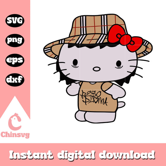 Hello Kitty Peso Pluma Classic svg, hello kitty cat svg, kitty cat svg