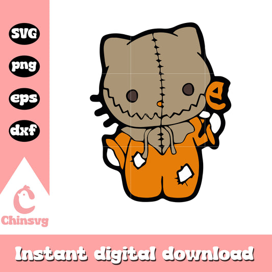 Hello Kitty Sam Trick Or Treat svg, hello kitty costume svg