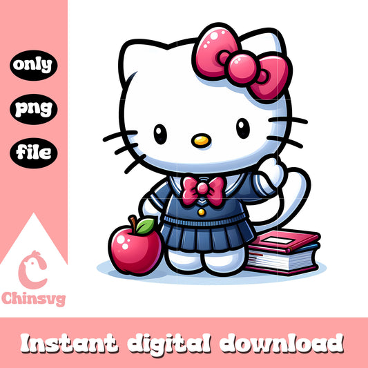 Hello Kitty apple back to school png, hello kitty png, school png