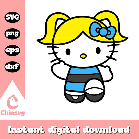 Hello Kitty bubbles design svg, hello kitty svg, bubbles svg​