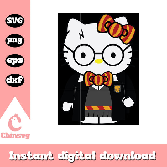Hello Kitty harry potter svg, hello kitty svg, harry potter svg