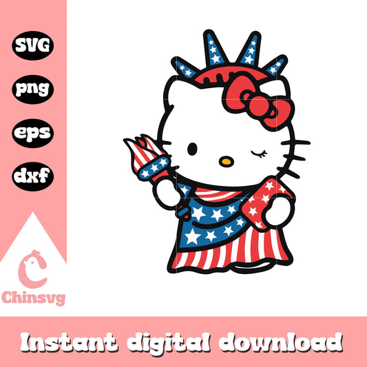 Hello Kitty statue of liberty svg, statue of liberty svg 