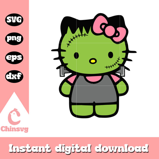Hello Kitty zombie costume svg, hello kitty costume svg