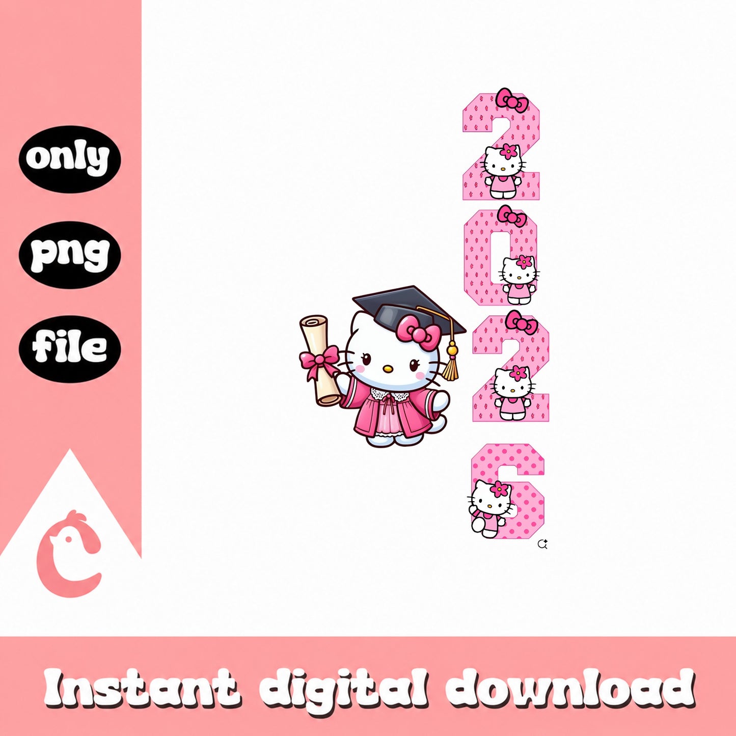 Hello Kitty Graduation 2026 PNG, Sanrio Graduation, PNG File
