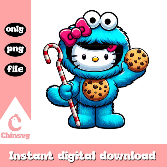 Hello kitty Cookie monster png, kitty cat png, cartoon png