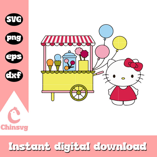 Hello kitty and her toy svg, hello kitty toys svg, hello kitty svg