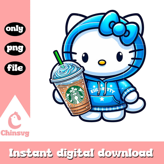 Hello kitty and starbucks cup png, hello kitty character png