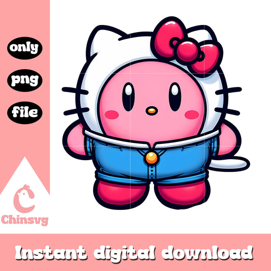 Hello kitty baby kirby meme costume png, kitty cat png, cartoon png
