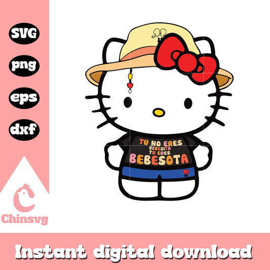 Hello kitty bebesota bad bunny svg, bad bunny hello kitty​ svg