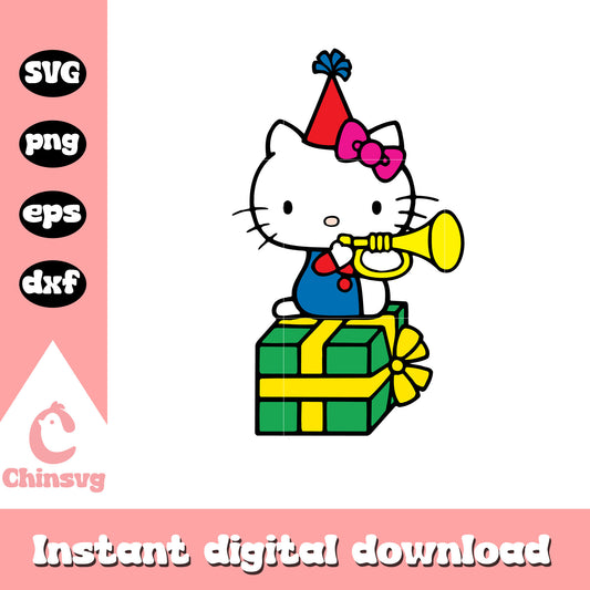 Hello kitty cartoon gift svg, hello kitty gifts​ svg, kitty cat svg