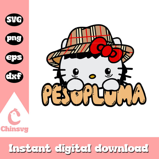 Hello kitty cat pesopluma svg, hello kitty halloween svg, kitty cat svg