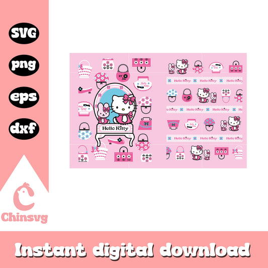 Hello kitty cat sanrio pink tools svg, hello kitty cat svg, hello kitty svg