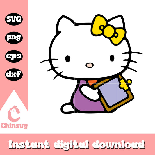 Hello kitty cat sketchpad svg, hello kitty cat svg, kitty cat svg