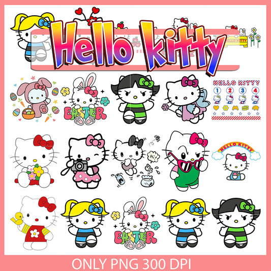 Hello kitty characters bundle svg, hello kitty drawings svg