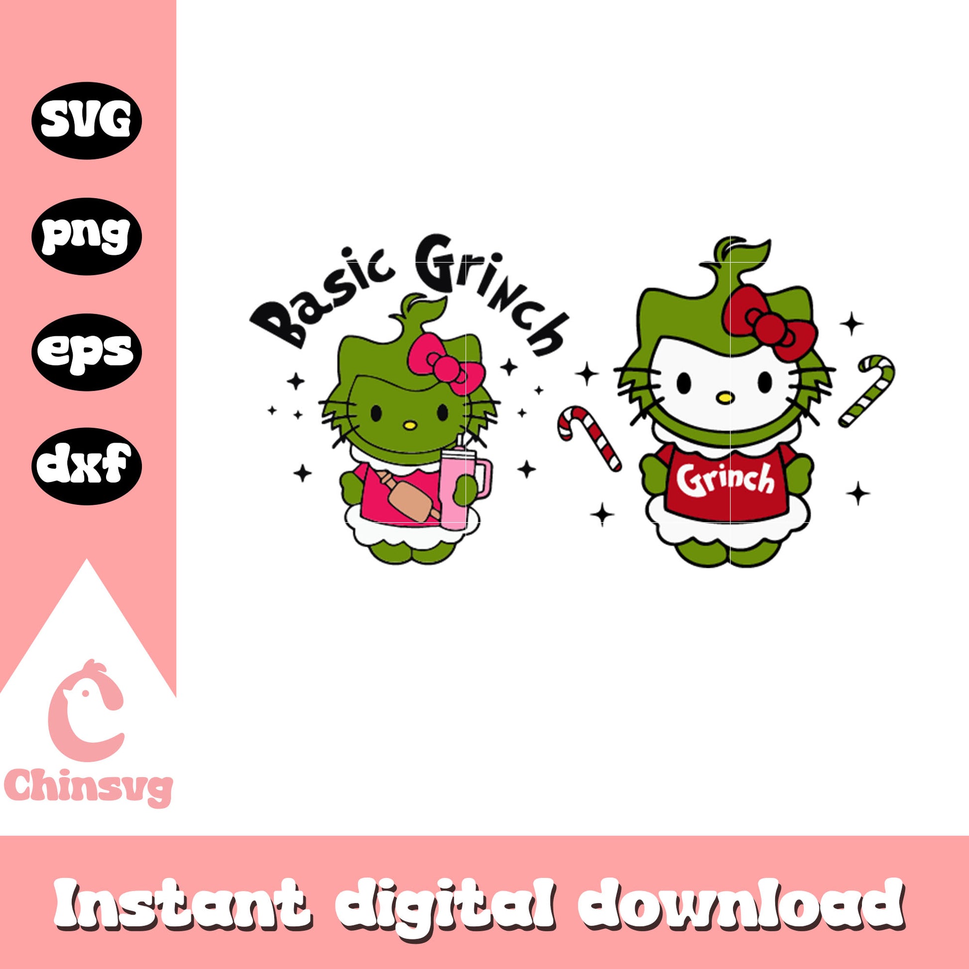 Hello kitty cosplay basic grinch svg, grinch svg, hello kitty svg (2)