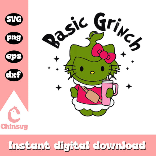 Hello kitty cosplay basic grinch svg, grinch svg, hello kitty svg