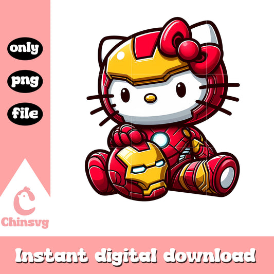 Hello kitty cosplay ironman png, hello kitty png, marvel png