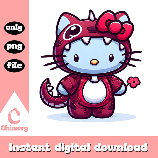Hello kitty cosplay red stitch png, hello kitty halloween png