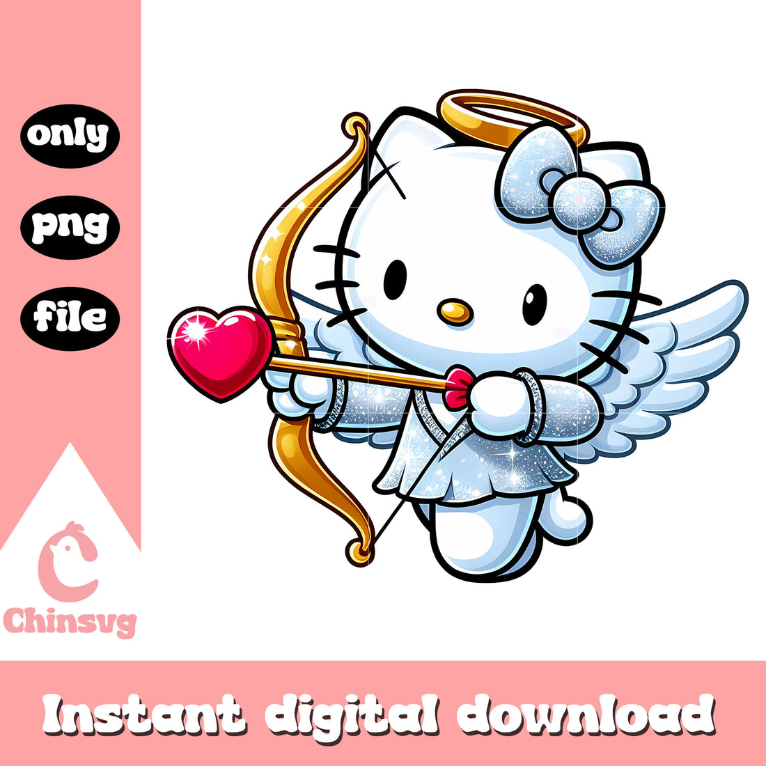 Hello kitty cupid design png, valentine day png, cupid png – Chinsvg