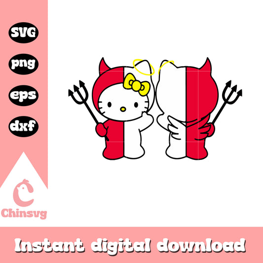 Hello kitty evil costume svg, hello kitty cat svg, kitty cat svg