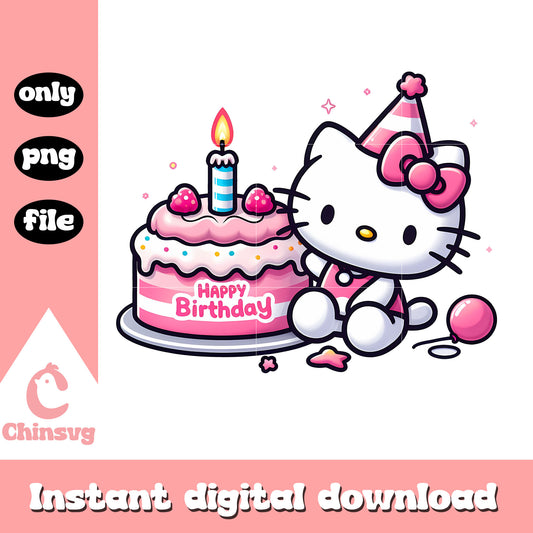 Hello kitty happy birthday png, hello kitty png, sanrio birthday png