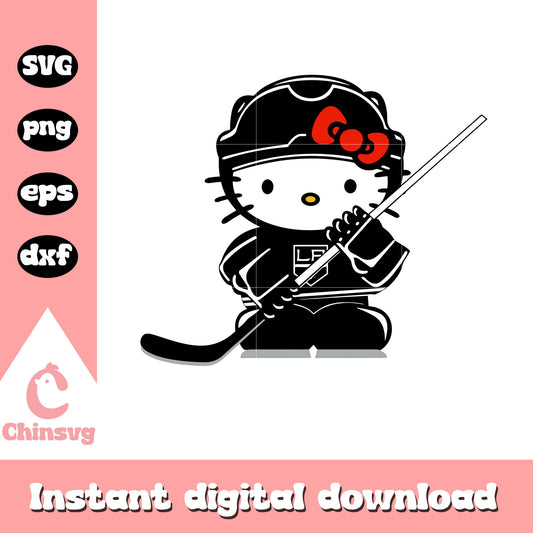 Hello kitty hockey player svg, hello kitty svg, hockey svg
