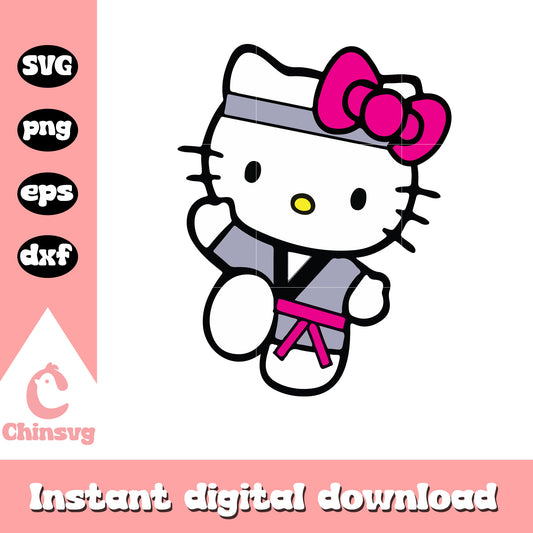 Hello kitty karate costume svg, hello kitty costume svg