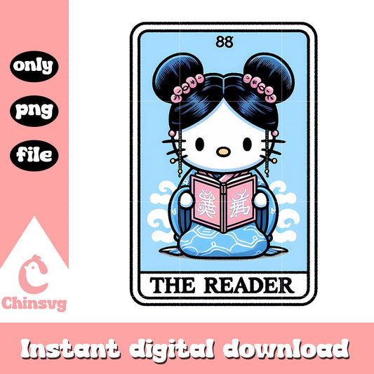 Hello kitty kimono the reader png, hello kitty png, tarot cards png
