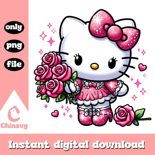 Hello kitty little lady valentine png, hello kitty character png