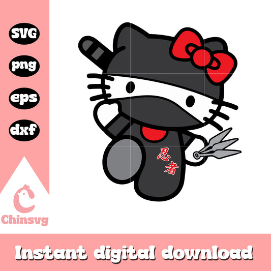 Hello kitty ninja costume svg, hello kitty costume svg, hello kitty svg