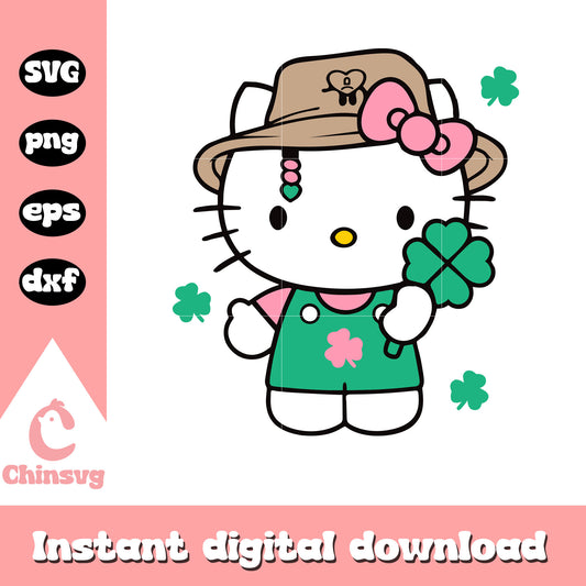 Hello kitty patrick day svg, hello kitty lucky charms​ svg