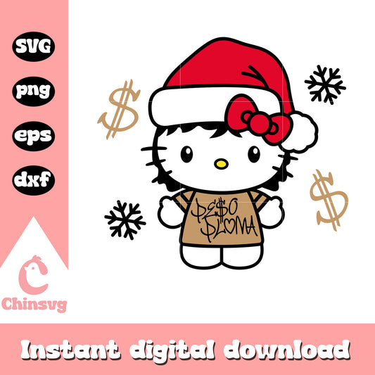 Hello kitty peso pluma chirstmas svg hello kitty christmas svg