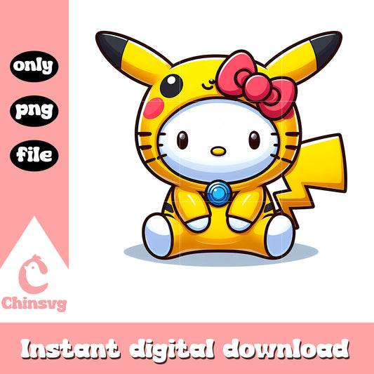 Hello kitty pikachu png, pokemon png, hello kitty png