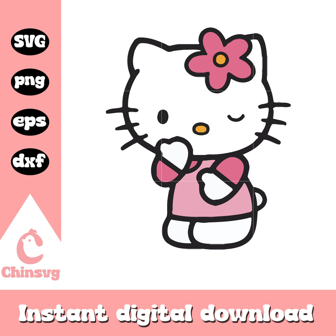 Hello kitty pink cat svg, pink hello kitty svg, hello kitty svg – Chinsvg