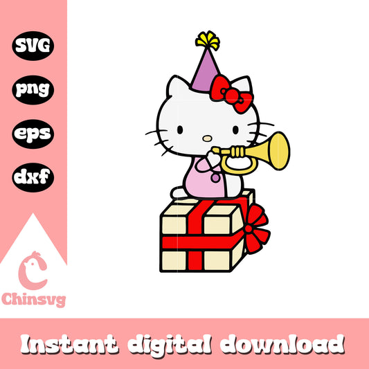 Hello kitty pink costume and gift svg, hello kitty winter svg