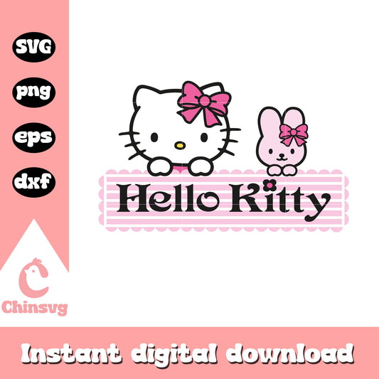 Hello kitty pink vibes name svg, hello kitty png, pink hello kitty svg