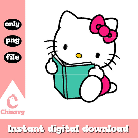 Hello kitty reading book png, hello kitty cat png, hello kitty png