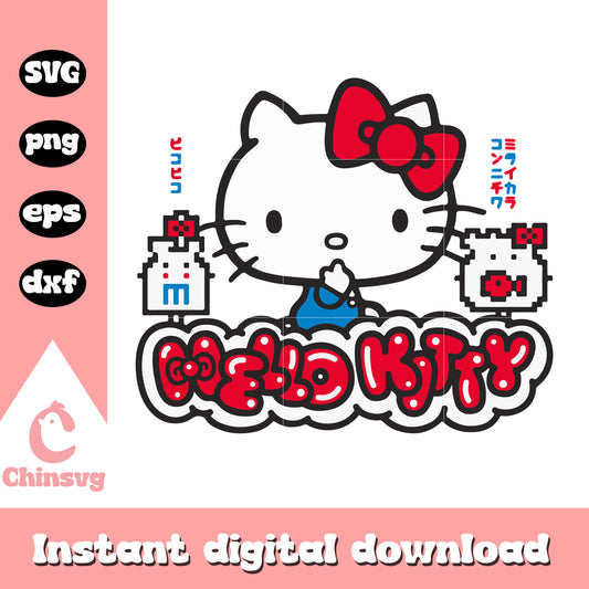 Hello kitty red design svg, sanrio characters cartoon svg