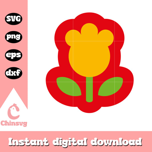 Hello kitty red flower svg, hello kitty flower svg, kitty cat svg