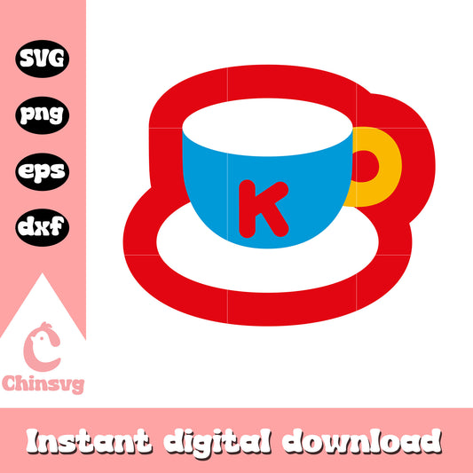 Hello kitty red k cup svg, hello kitty letter svg, kitty cat svg