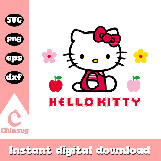 Hello kitty red vibes name svg, hello kitty name svg, kitty cat svg