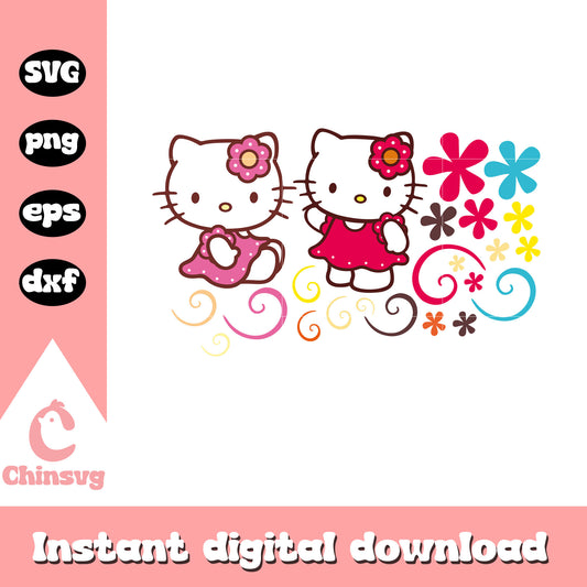 Hello kitty sanrio cat vibes svg, sanrio hello kitty​ svg