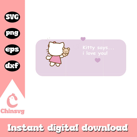 Hello kitty say i love you svg, hello kitty i love you​ svg