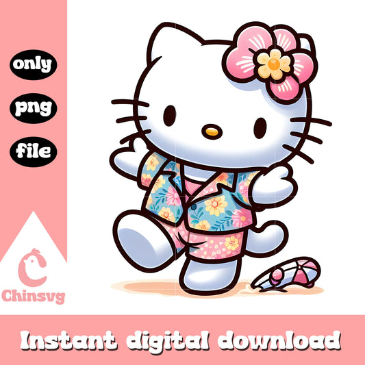 Hello kitty summer vacation png, hello kitty png, summer png