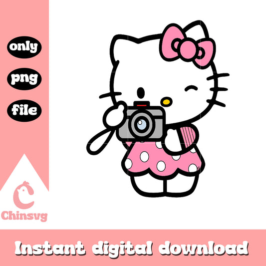 Hello kitty take a picture png, hello kitty cartoon png
