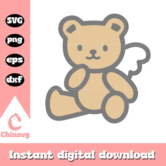 Hello kitty teddy bear design svg, hello kitty care bear svg